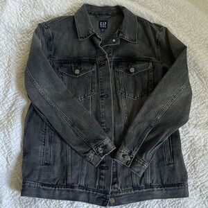 Gap oversized denim jacket, faded black, size M, NWOT